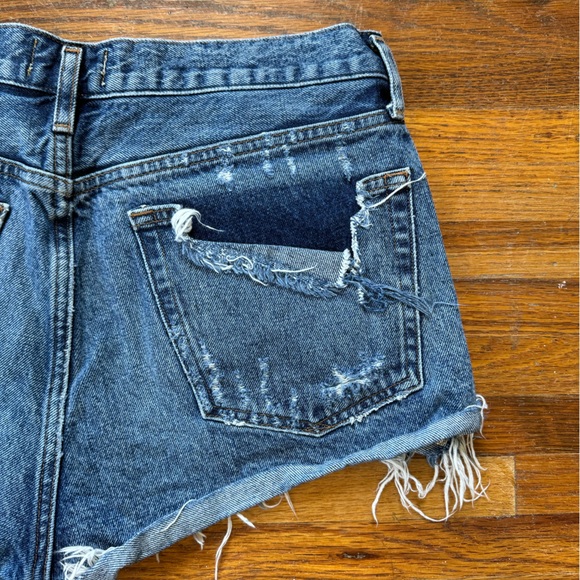 Agolde Parker Cut Off Shorts In Rock Steady Size 29 - Picture 6 of 8